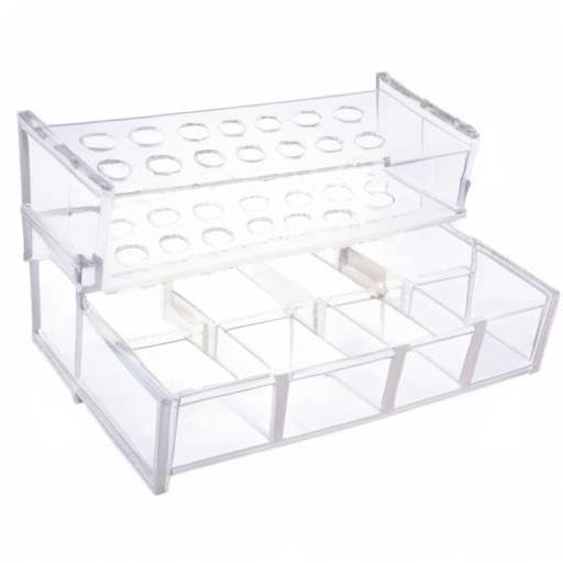 Dental Acrylic Organizer Case Resin Composite Dispenser Syringe Brush Stand Holder Dental Cement Organizer - size: Large