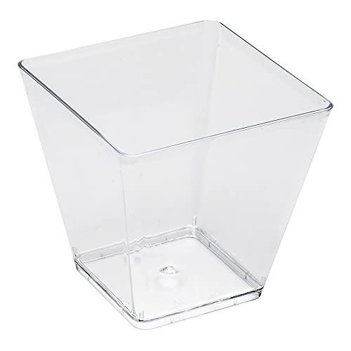 Restaurantware 5 oz Square Clear Plastic Medium Kova Cup, 20 Pack - color: Clear, size: 5 oz