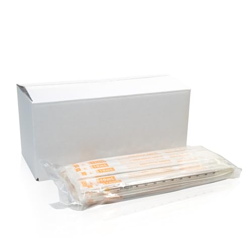 10ml Serological Pipettes, Disposable Plastic Polystyrene Pipettes with Individually Wrapped, Sterile, 200 Pcs - size: 10ML