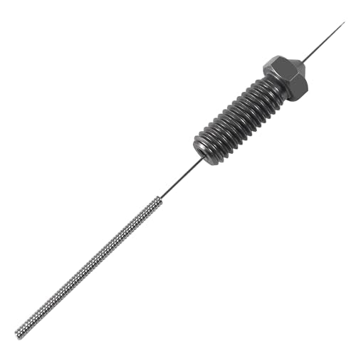 Aokin 3 Pcs 0.3mm 3D Printer Hardened Steel Nozzles for Volcano Nozzle and 3 Pcs 0.25mm Stainless Steel Nozzle Cleaning Needles for Anycubic Vyper, Kobra Max, Kobra Plus, 1.75mm Filament 3D Printer - color: 0.3mm