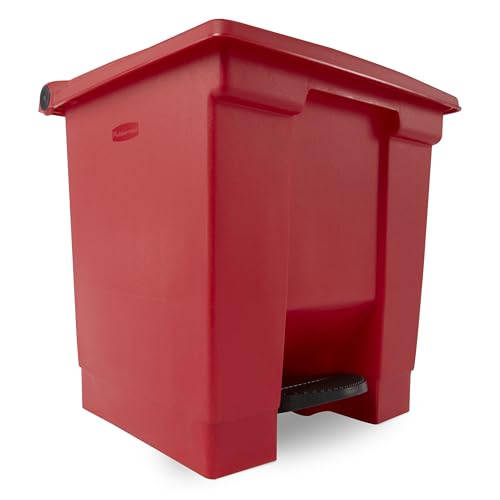 Rubbermaid Commercial Products Legacy Step-On Trash/Garbage Can/Bin, 8 Gallon, Red, for Doctor's Office/Hospitals/Healthcare - color: Red, size: 8 gallon