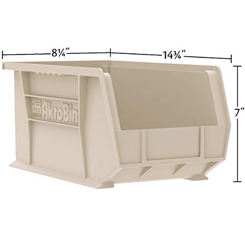 Akro-Mils 30240 AkroBins Plastic Hanging Stackable Storage Organizer Bin, 15-Inch x 8-Inch x 7-Inch, Red, 12-Pack - color: Red