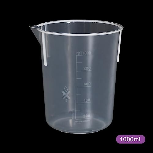 3 Size Stackable Plastic Beakers, 1000ml 2000ml 5000ml, LVB008 - style: Vol. 1000ml 2000ml 5000ml