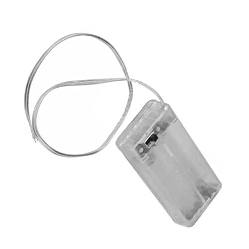 2 x AA LED String Battery Holder and Screws, 1.5V 2 AA Battery Holder and Switch for LED String Light DIY or Fixing