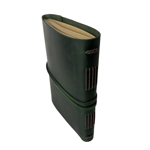 CooLeathor Large Notebook Journal - Genuine Leather Journals for Writing A4 Size Diary 8x10 Inch, Notepad For Women and Man, Gifts,Work,Travel Dark Green - color: Dark Green, size: 8"x10"