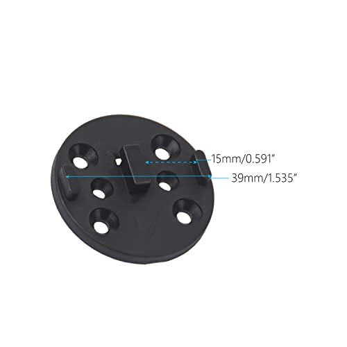 Rollerhouse Motor Adapter Plate 25/28/35MM to Rollease Skyline Series Brackets, 1 Set Black - style: 3 Ribs