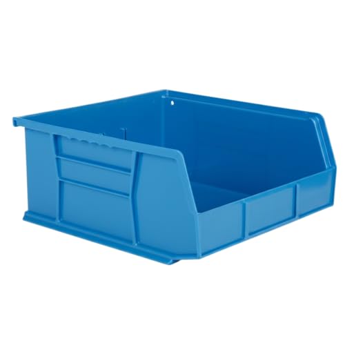 11" x 11" x 5" (3 Pack) Plastic Stackable Storage Bin, Hudson Blue - color: Hudson Blue, size: 3 Pack