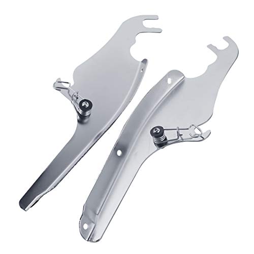 XMT-Moto Windscreen Windshield Mount Brackets for Harley Softail FLSTC FLSTF FLSTFB FLSTN - color: Chrome