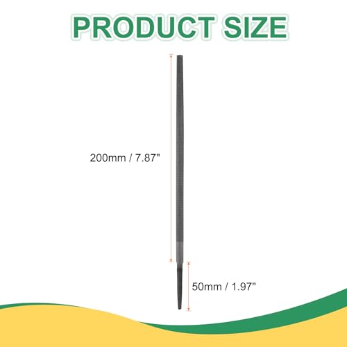 HARFINGTON 8" Round Medium Cut File Double Cut Teeth Medium Metal File High Carbon Steel T12 without Handle for Metal Wood Finishing Roughing, Grey - size: 8", style: Medium Cut