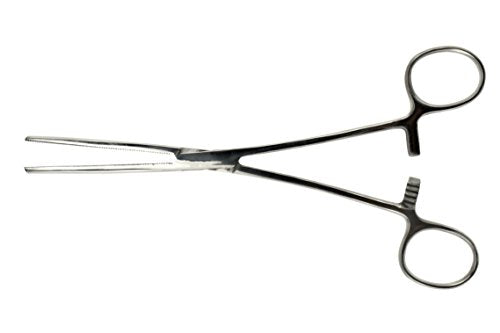 SE 8-Inch Stainless Steel Straight Forceps - Self-Locking, Serrated Tip for Precision Grip and Clamping - Perfect for Crafting, Fishing Tasks, Jewelry Making, and More! -680FS - size: 8", style: Straight