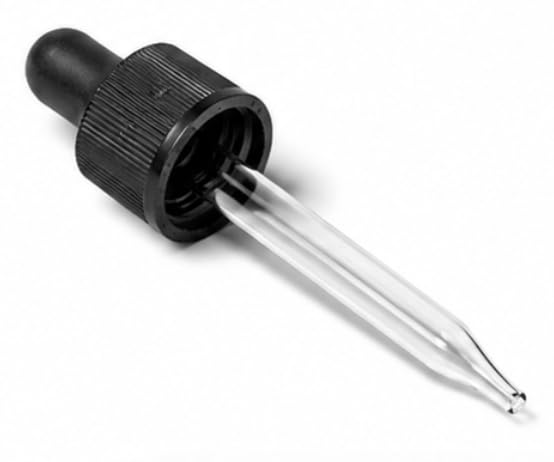 SKS Bottle & Packaging 13/415 Black Bulb Glass Droppers with Rubber Bulb for Essential Oils, Tinctures, Serums - Fits 13/415 Neck Finish Bottles, Pack of 48 - size: 13/415 ( 5 mm x 48 mm ), 48 Caps per Case
