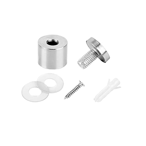 Standoff Screws for Acrylic 1 x 1 inch Stainless Steel Wall Sign Silver Standoff Mounting Hardware 20 Pack - size: 1 x 1