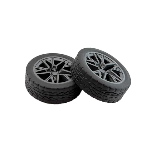 10PCS Toy Wheel Model Car Wheel with 5PCS Round Rod Shaft Axles for DIY Model Toy RC Car Truck Robot Building Project (2.5x45mm) - style: 2.5x45mm