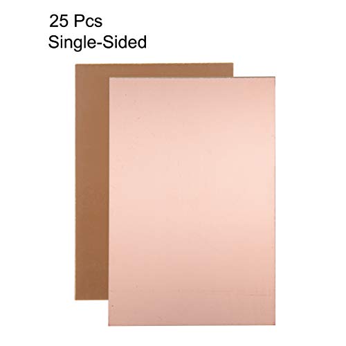uxcell Single-Sided Copper Clad Laminate PCB Circuit Board, 150x100mm 5.91x3.94 inch, 1.5mm Thickness DIY Prototyping PCB Board, Name Board, 25pcs