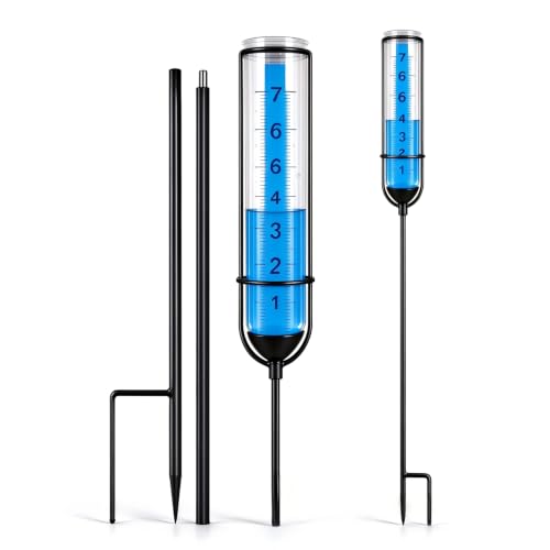 Rain Gauge Outdoor easy read: large number readable from 10 feet
