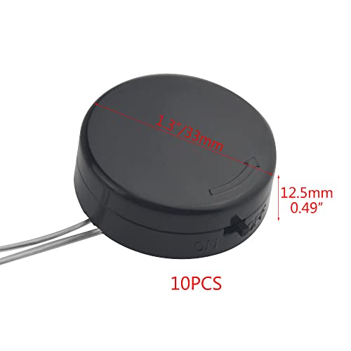 WMYCONGCONG 10 PCS 2X CR2032 Coin Button Cell Battery Holder Socket with On/Off Switch and Cover, Lead Wire Type