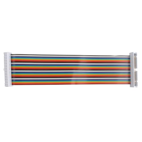 ZDE Male to Female GPIO Flat Ribbon Cable 40pin Breadboard Rainbow Jumper Wire 20cm/7.87inch Compatible with Raspberry Pi 5 4B 3 2 Model B B+ - size: 20cm/7.87inch, style: Male to Female