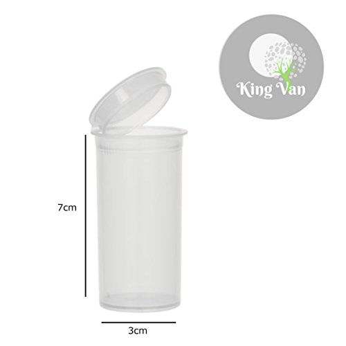 50 Piece Pack Rx Clear 13 Dram Bottles. Premium Pop Top Medical Grade Vial Containers