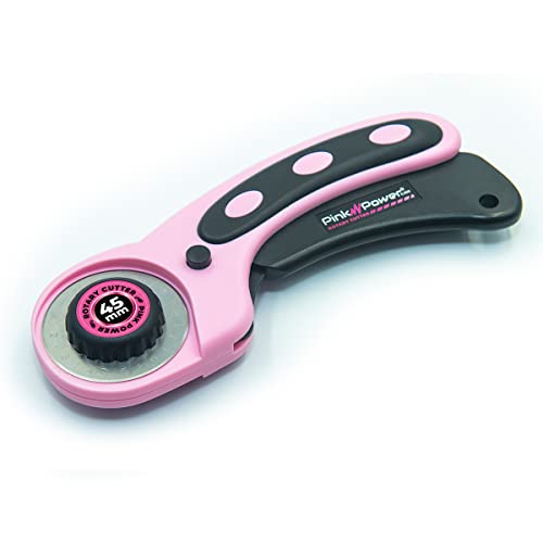 Pink Power Fabric Rotary Cutter Set for Sewing, Quilting Crafting Leather