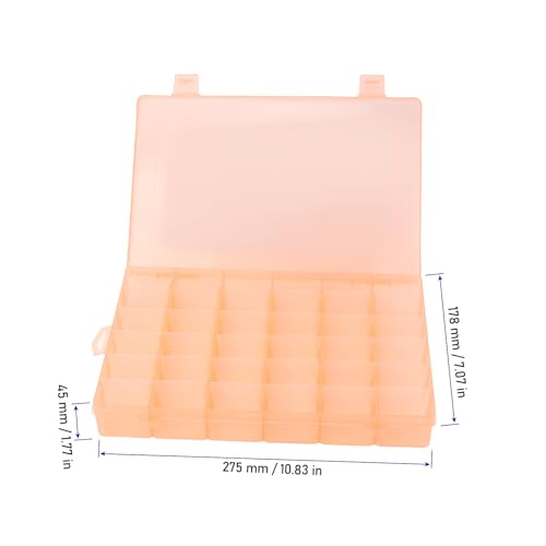 KINJOEK 8 PCS 36 Grids Bead Organizer Storage Containers with Adjustable Divider Small Tackle Box Clear Plastic Jewelry Earring Diamond Parts for Craft Art DIY Nail Sewing Thread Accessories - color: Colored, size: 36Grid 8PCS