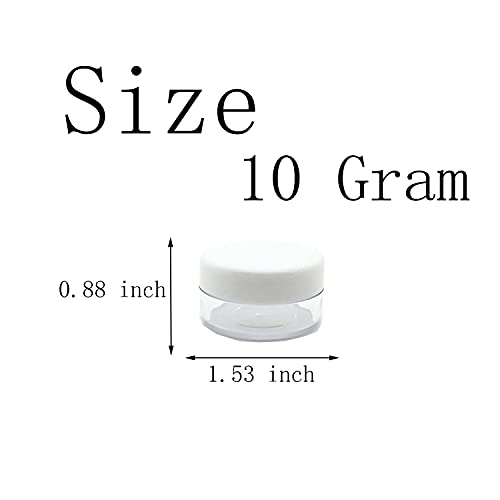 30 Pcs Sample Containers, 10 Gram Mini Sample Jars with White Lid - color: White