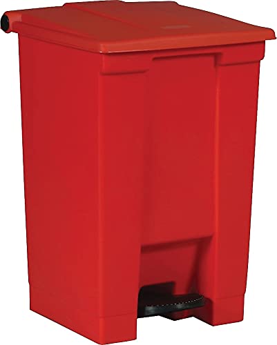 Rubbermaid Commercial Products Legacy Step-On Trash/Garbage Can/Bin, 18 Gallon, for Doctor's Office/Hospitals/Healthcare, Red - color: Red, size: 18 gallon