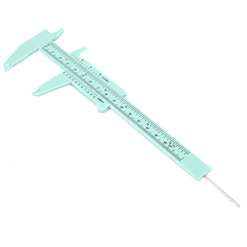 Eujgoov Plastic Vernier Caliper 150mm Double Rule Scale Measuring Tool - color: Green