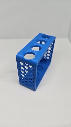 Aquatic Water Quality Testing Tube Holder with 4CT 10ml Test Tubes 5ml Markings - Plastic Durable Rack, 4 Tubes Variation (Blue Rack) - style: Blue Rack