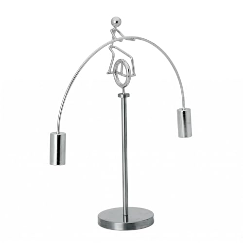 Sunnytech Unicycle Weightlifter Stainless Steel Physics Balancing Tumbler Kinetic Art Balance Toy Decompressive Science Psychology Home Offic Decor Desk Toy WJ143 - style: WJ143