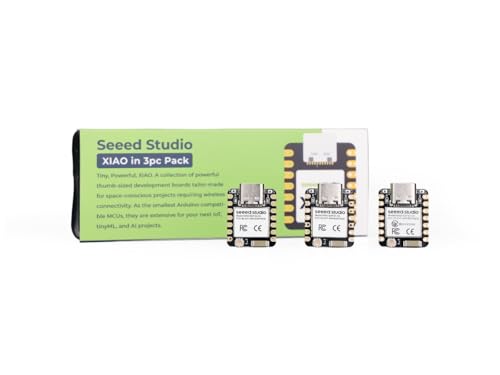 XIAO ESP32C6 3PCS Pack - 2.4GHz Wi-Fi 6, BLE 5.0, Zigbee, Matter, Thread, onboard Antenna and External Antenna Interface - color: ESP32C6, size: 3PCS