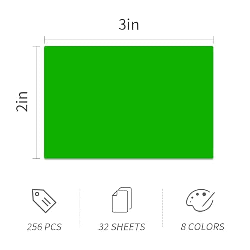 Ououstate Removable Green Labels 3" x 2" Moving Stickers for Packing Box - color: Green