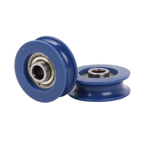 4Pcs U-Groove POM Pulley | 5mm BORE | 25.5mm OD | 30KG Load Capacity - color: BLUE, size: 5MM BORE x 25MM OD x 8.8MM WIDE