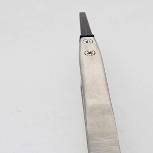 Utoolmart ESD-242 Precision Anti-Static Carbon Fiber Tweezers Stainless Steel Tweezers for Craft Jewelry Electronics 5 pcs - color: 5pcs, size: ESD-242