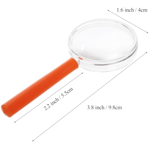 Foraineam 60 Pack Plastic Magnifier Colorful Magnifying Glasses Mini Hand Lens Portable Handheld Magnifying Lenses for Reading, Outdoor Observation, 6 Colors