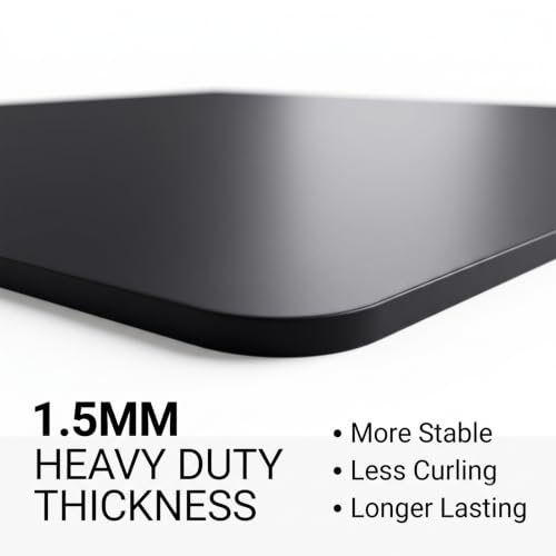 Large Silicone Craft Mat 24"x36", 1.5mm Thick Heavy Duty Workbench Protector, Smooth Matte Black Desk Cover for Epoxy Resin Art, Painting, Jewelry Making, DIY Crafts, Hobby Projects, Non-Textured - color: Black, size: 36" x 24"