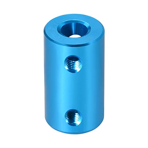 uxcell 6mm to 8mm Bore Rigid Coupling Set Screw L25XD14 Aluminum Alloy,Shaft Coupler Connector,Motor Accessories,Blue - size: 6mm to 8mm