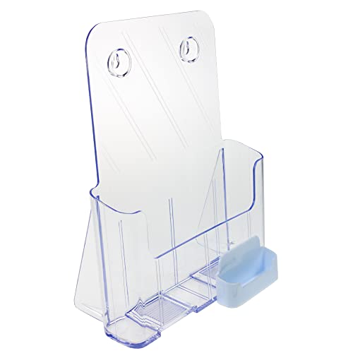 Source One Large Brochure Holder 8.5 x 11 Inches with Business Card Holder (8 Pack, White) - color: White, size: 8 Pack