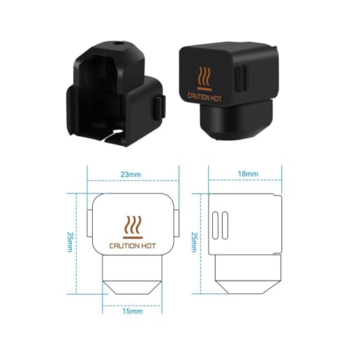 Set of 5 High-Temperature Silicone Socks for Hotend Heater Blocks - Compatible with Bambu Lab A1, A1 Mini 3D Printers