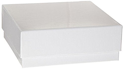 Heathrow Scientific HS2860A True North Cardboard Cryogenic Tube Storage Box & Lid 50mm, White (2), Fluid_Ounces, Degree C, Cardboard, (Pack of 12)