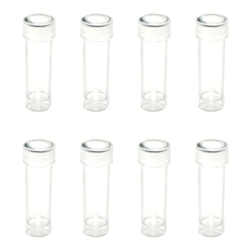 50 Pcs 5ml Graduated Plastic Tube Cryovial Cryogenic Vial Tube Mini Test Tube with Screw Cap