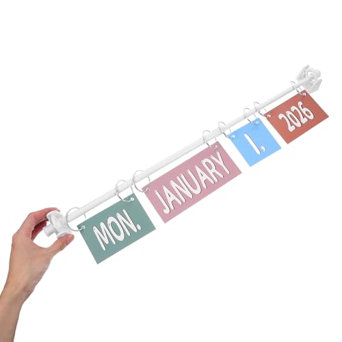 Flip Calendar Bulletin Board for Classroom Adjustable Calendar Holder Teacher School Decor with 54 Date Cards 2026-2028