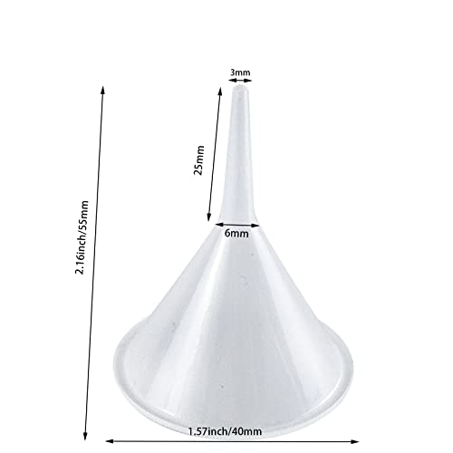 Mini Funnel 10 Pcs Kitchen Use Funnels Small Narrow Neck Plastic Urn Filling Tool for Lab Bottle,Sand Painting,Perfume,Spice,Powder,Essential Oil,Kitchen Food Grade Plastic,Water Bottle