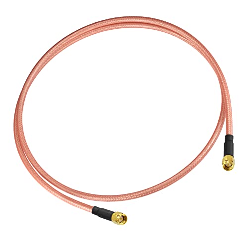 Eightwood SMA Male to SMA Male RG400 Low Loss Coax Cable 3 Feet - size: 3 feet