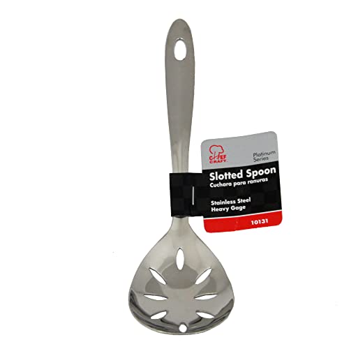 Chef Craft Select Slotted Severing Spoon, 9.5 inch, Stainless Steel - style: Slotted Serving Spoon