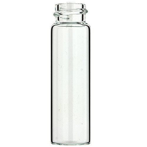 Made in USA 6 Pack 8 DRAM 30 ml 1 oz Clear Glass Vials with Phenolic Screw Caps (Storage Cosmetics Oils Perfumes Spices Specimen)