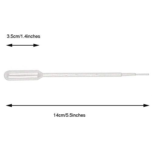 300PCS 1ml Disposable Plastic Clear Liquid Dropper Transfer Pipette Eye Droppers,Volumetric Pipettes,Essential Oils Pipettes (Pack of 4) - size: 1ml (Pack of 4)