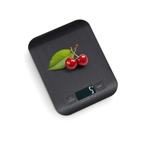 Digital Shipping Scale,Stainless Steel Panel, Accurate Portable Postal Scale for Packages, Small Business,Kitchen, Food, Handmade, Liquids, and Boutique (Black Battery (5kg/1g)) - color: Black Battery (5kg/1g)