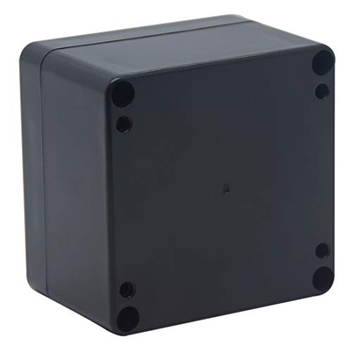 2 Pack Project Box IP65 Waterproof Junction Box ABS Plastic Black Electrical Boxes DIY Electronic Project Case Power Enclosure 3.27"x3.19"x2.2"(83x81x56mm) - size: 3.27"x3.19"x2.2"(2Pcs)