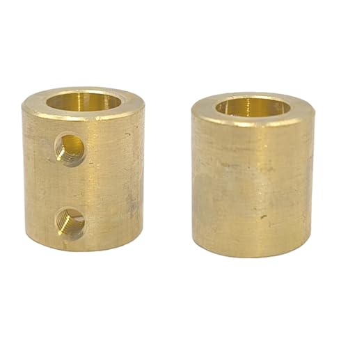 5Pcs 8mm to 12mm Brass Rigid Motor Shaft Coupling Coupler Transmission Connector Sleeve Adapter for RC Boat Car Airplane 3D Printers - size: 8mm to 12mm