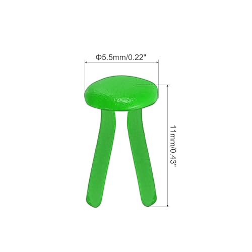 PATIKIL Brads for Paper Crafts, 150 Pcs Green Metal Paper Fasteners Round Head Mini Brads Split Pins Paper Crafting Supplies for DIY Craft Project Scraping Book, 11 mm - color: Green, size: 11mm